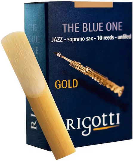 Rigotti RG.JSS1 Gold Jazz Reeds Soprano Saxophone No 1 10 Pieces