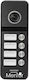 Post Exterior Interfon Video 4 Familii Wireless Wifi Ip65 2mp Full-hd Ir 4 Butoane Mentor Sy066