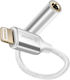 Swissten Lightning To 3.5mm Jack Audio Adapter Iphone White