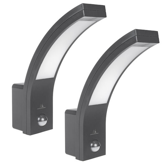 Maclean Energy Wall-Mounted Outdoor Light LED IP54 10W with Natural White Light