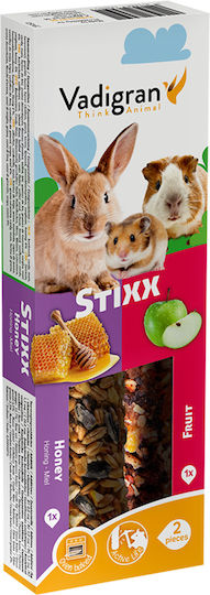 Vadigran Stixx Rodents Honey & Fruit Στικς Μικρά Τρωκτικά Μέλι & Φρούτα 2τμχ 120gr