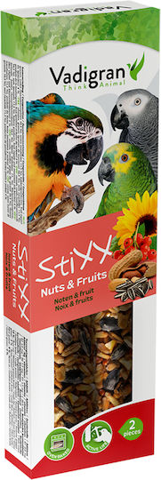 Vadigran Stixx Parrots Nuts & Fruit Στικς Παπαγάλων Καρύδια Φρούτα 2τμχ 150gr