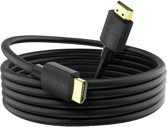 Swissten HDMI 2.1 Кабел 8K 60Hz Телевизори Златно Покрити Конектори 2м Черен