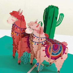 Greeting Card Origami Lama