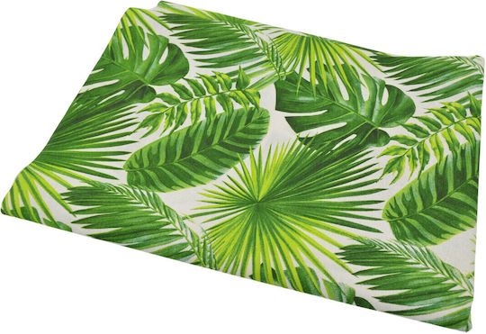 Professional Printed Loneta Lining W140cm Green Exotic Leaves