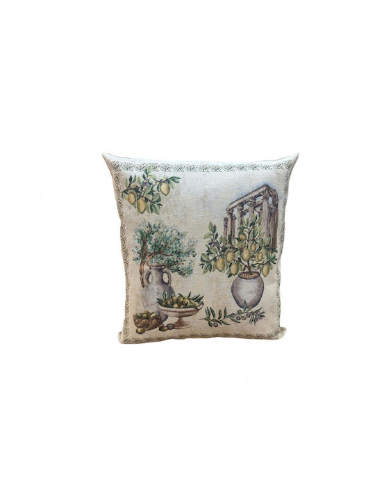 Linea Home Decorative Pillow Case Elia Ecru 45x...