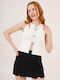 Damen Crop Top White