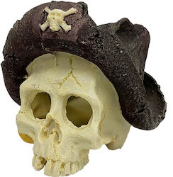 Epigasos Aquarium Decoration Pirate Skull 14x13x12