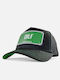 Dilf Schwarzes Jockey Cap mit Metallischem Patch John Hatter & Co