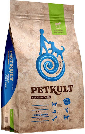 Petkult 12kg Hrană Uscată pentru Câini Adulţi de Rase Mari cu Miel, Orez, Orez brun, Pui, Carne, Curcan și Apple