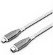 Cygnett Lightning Към USB-C 30W Серия Брониран Заряден Синхронизационен Кабел 1м Бял