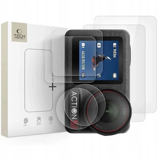 Tech-Protect Fit+ 2-set Clear Protecție ecran pentru DJI Osmo Action 5 Pro