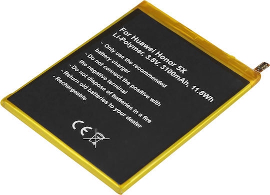 Avizar Ersatzbatterie Huawei Honor 5x Li-Polymer 3.8V 3100mAh 11.8Wh Schwarz