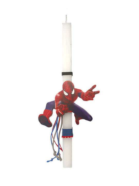 Λαμπάδα Spiderman Στρογγυλή Μπλε