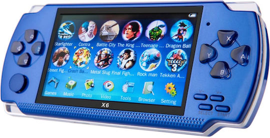 Techkidz 4.3-inch Portable Emulator Console Audio Video Player Blue