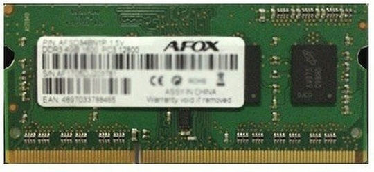 Afox DDR3 με Module 1x8GB και Ταχύτητα 1866 για Laptop