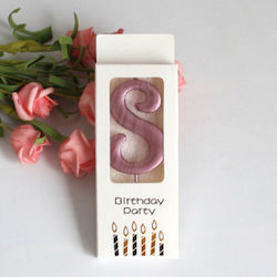 Geburtstagskerzen Nummer 8 Metallisiert Rose Gold 6cm Rosa Gold
