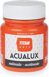 Aqualux Titan Arts Satin Water-Based Paint & Crafts 75ml Orange No803