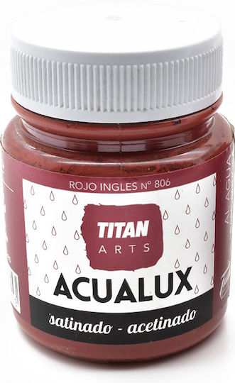 Νερού Σατινέ Ζωγραφική & Χειροτεχνίες Aqualux Titan Arts Satinado 75ml Rojo Ingles No806
