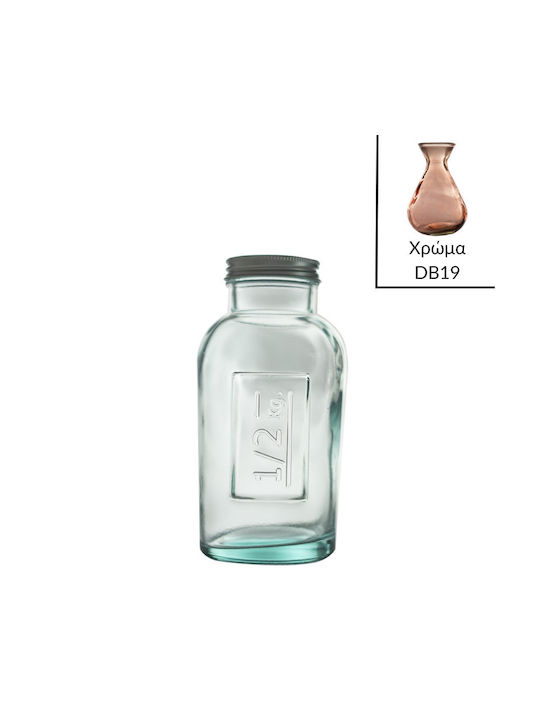 Vidrios San Miguel General Use Glass Vase with Lid Pink 500ml 1 Piece
