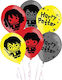 Set of 6 Balloons Latex Yellow 28cm