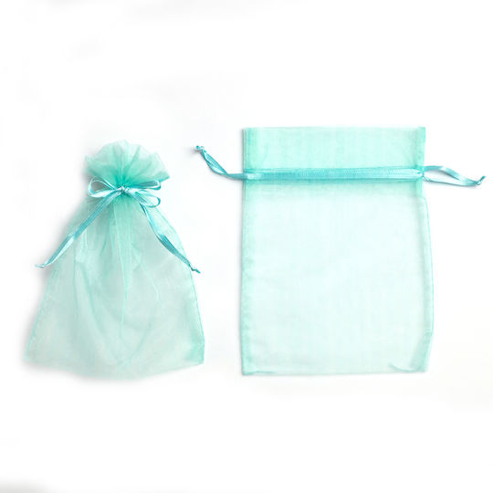 Kyriacou Fabric Pouch for Gift Turquoise 12x17cm. 10pcs