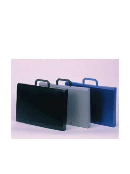 Πλαστική Τσάντα Σχεδίου με Κούμπωμα 38x4x27cm Μπλε