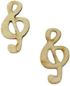 Cheie Sol Din Lemn 5cm Set/6 Natural