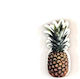 Ananas Hölzernes 7cm Set/5 Bedruckt
