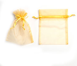 Πουγγί Οργάντζας Κορδελίτσα 14cm X 11.5cm Σετ 1...