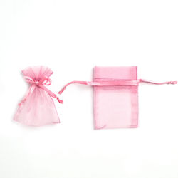 Organza Pouch With Strap 7.5x5 Cm Set 10pcs Pou...