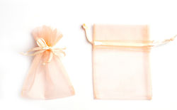 Săculeț Din Organza Cu Panglică 10cm X 7.5cm Se...