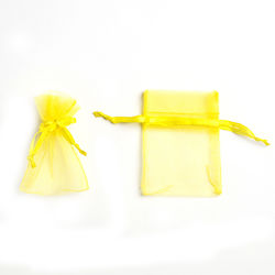 Organza Pouch With Strap 7.5x5 Cm Set Of 10 Pou...