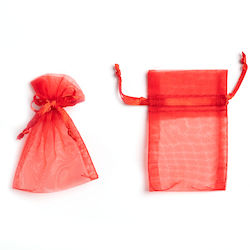 Organza Pouch With Strap 7.5x5 Cm Set Of 10 Pou...