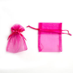 Săculeț Din Organza Cu Panglică 10cm X 7.5cm Se...