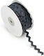 Τρέσσα Ζικ Ζακ Χοντρή 8mm 25m Μαύρο