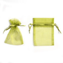 Săculeț Din Organza Cu Panglică 10cm X 7.5cm Se...