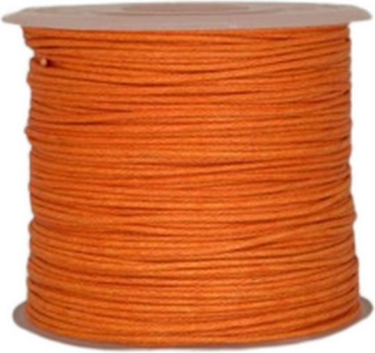 Waxed Lace 1mm Orange 100m