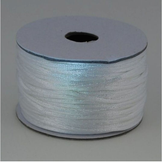 Kyriacou Satin Mouse Tail Laces 2mmx50m White Mstxxxxx-xx2x50-01xxxx