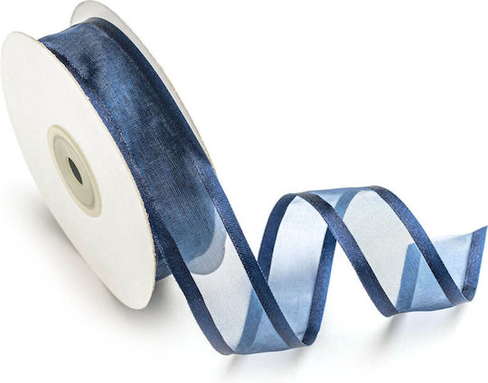 Organza Satin Ribbon Ouga 25mm 25m Jngxxxxx-x25x25 Navy Blue