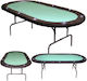 Pokertisch Metallisch Grün 220x90cm 1Stück