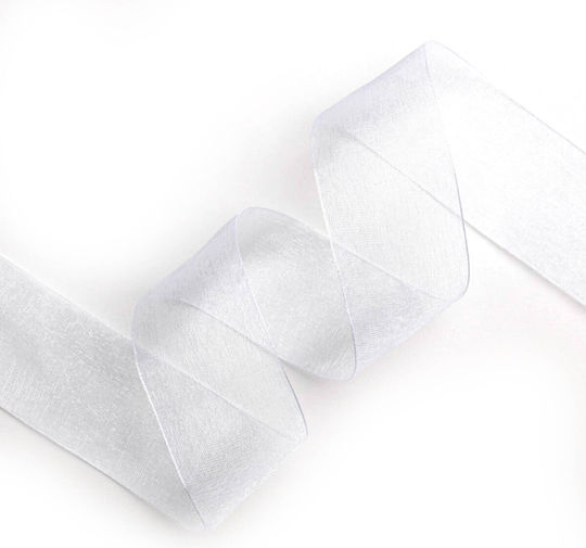 Organza Soft Thin Ribbon 38mm 50m Orgxxxxx-xx38x50 White