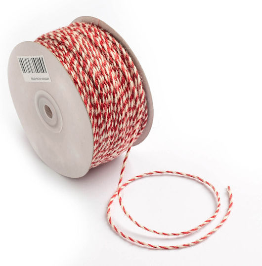 Κορδόνι Μαλλάκι Δίχρωμο 2mm 100m Jucoxxxx-xx2100 Κόκκινο
