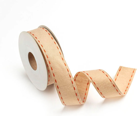 Linen Ribbon 2.5cm 10m Yousxxxx Orange