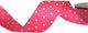 Satin Double Face Polka Dot Ribbon 25mm 50m Fuchsia