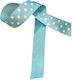 Kyriacou Gros Polka Dot Ribbon 25mmx25m Light Blue White Jgroxx11dotb-x25x50-4301xx