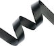 Satin Single Face Ribbon Organza 20mm 100m Black