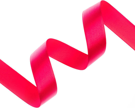 Satin Single Face Ribbon Organza 20mm 100m Fuchsia