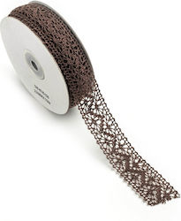 Lace Ribbon Knitted 22mm 10m Lacxxxxx-x22x10 Brown