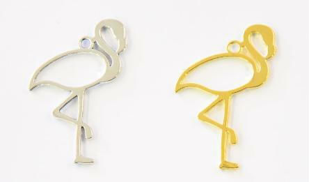 Metallic Flamingo 4,6cm x 3,2cm 5 Bucăți
